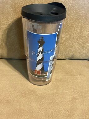 NEW TERVIS TUMBLER features North Carolina lighthouses. 8 1/2 in tall.